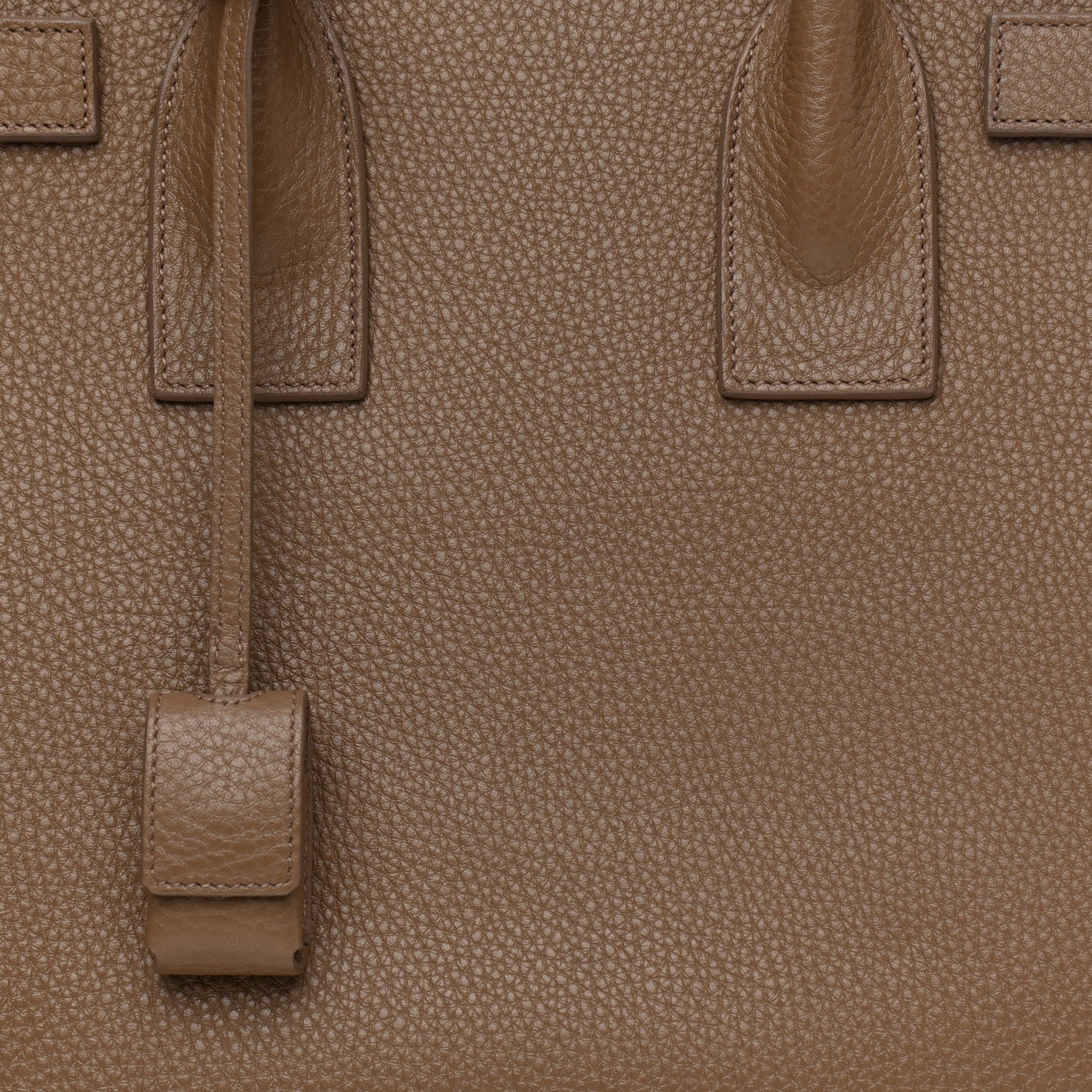 Saint Laurent Grained Calfskin Small Sac De Jour Taupe 7 of 10