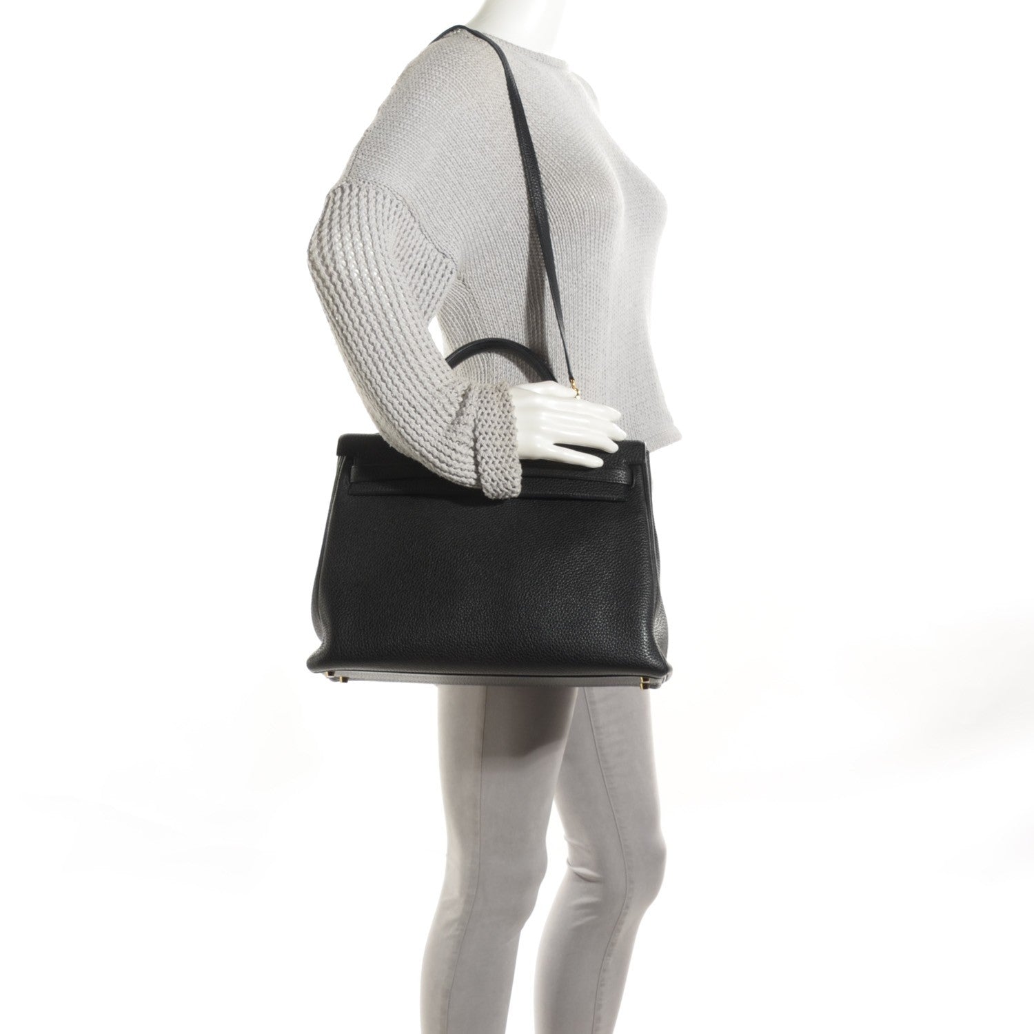 Hermes Taurillon Clemence Kelly Retourne 35 Black 2 of 23
