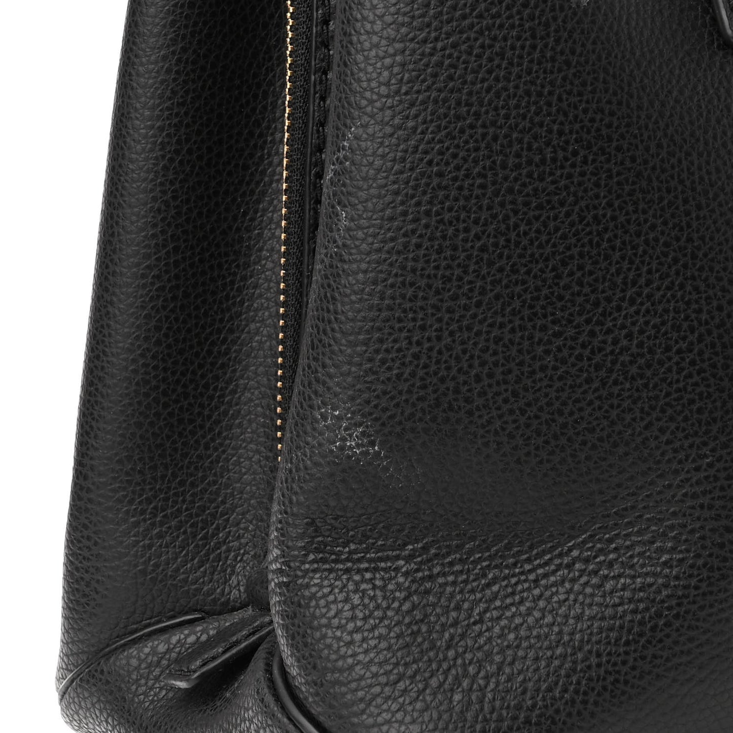 Pebbled Calfskin Editor Shopping Tote Black