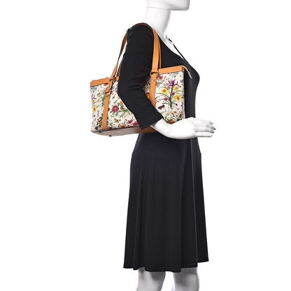 Gucci Canvas Floral Flora Medium Abbey Tote Yellow 2 of 16