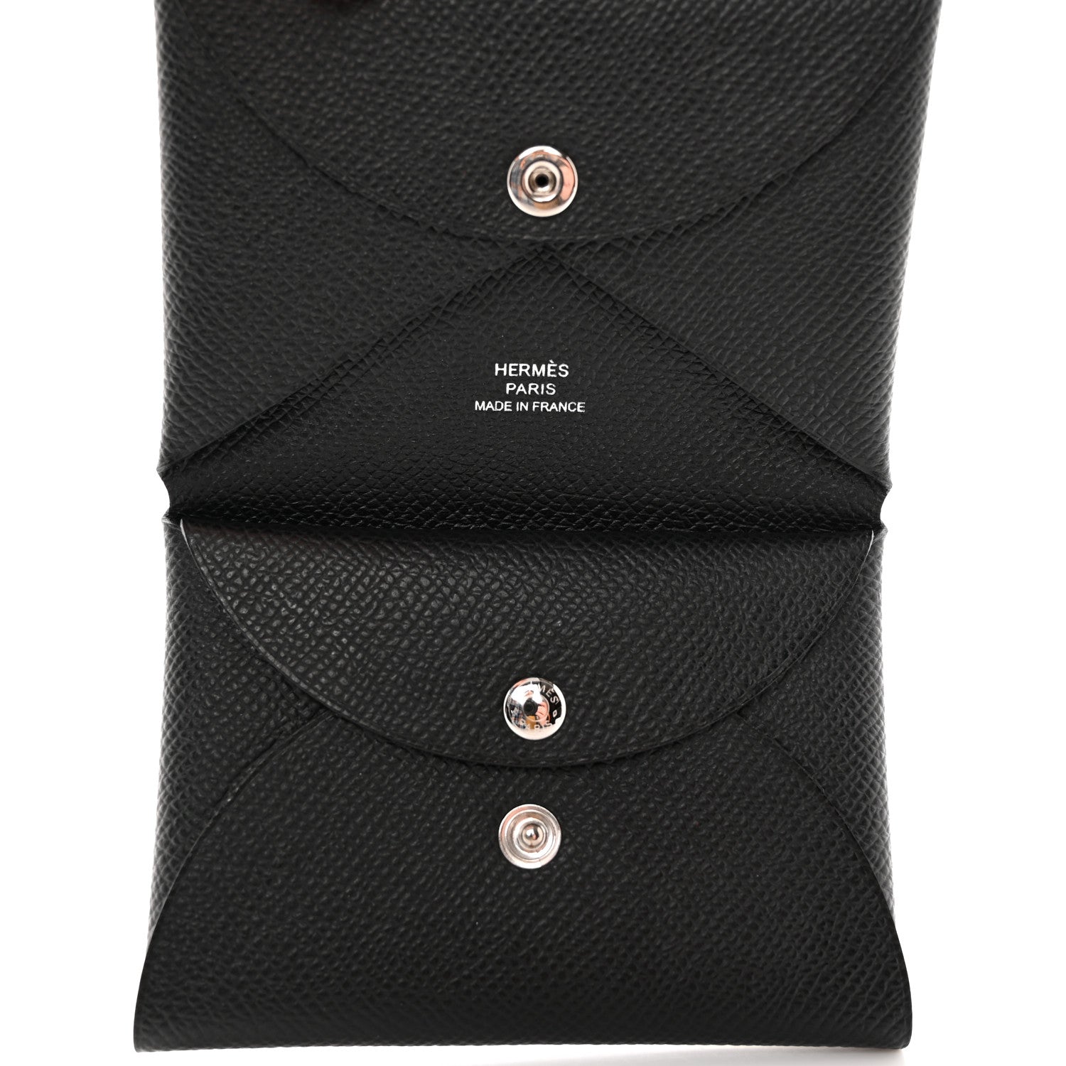 Hermes Epsom Calvi Duo Card Case Black 5 of 8