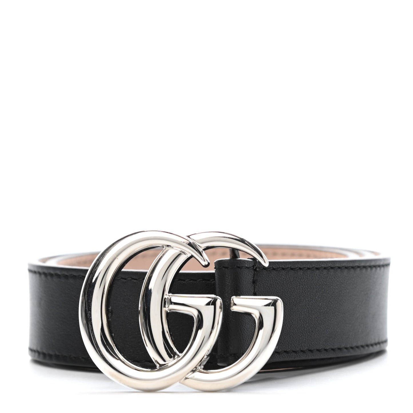 Calfskin Double G 20mm Kids Belt L Black