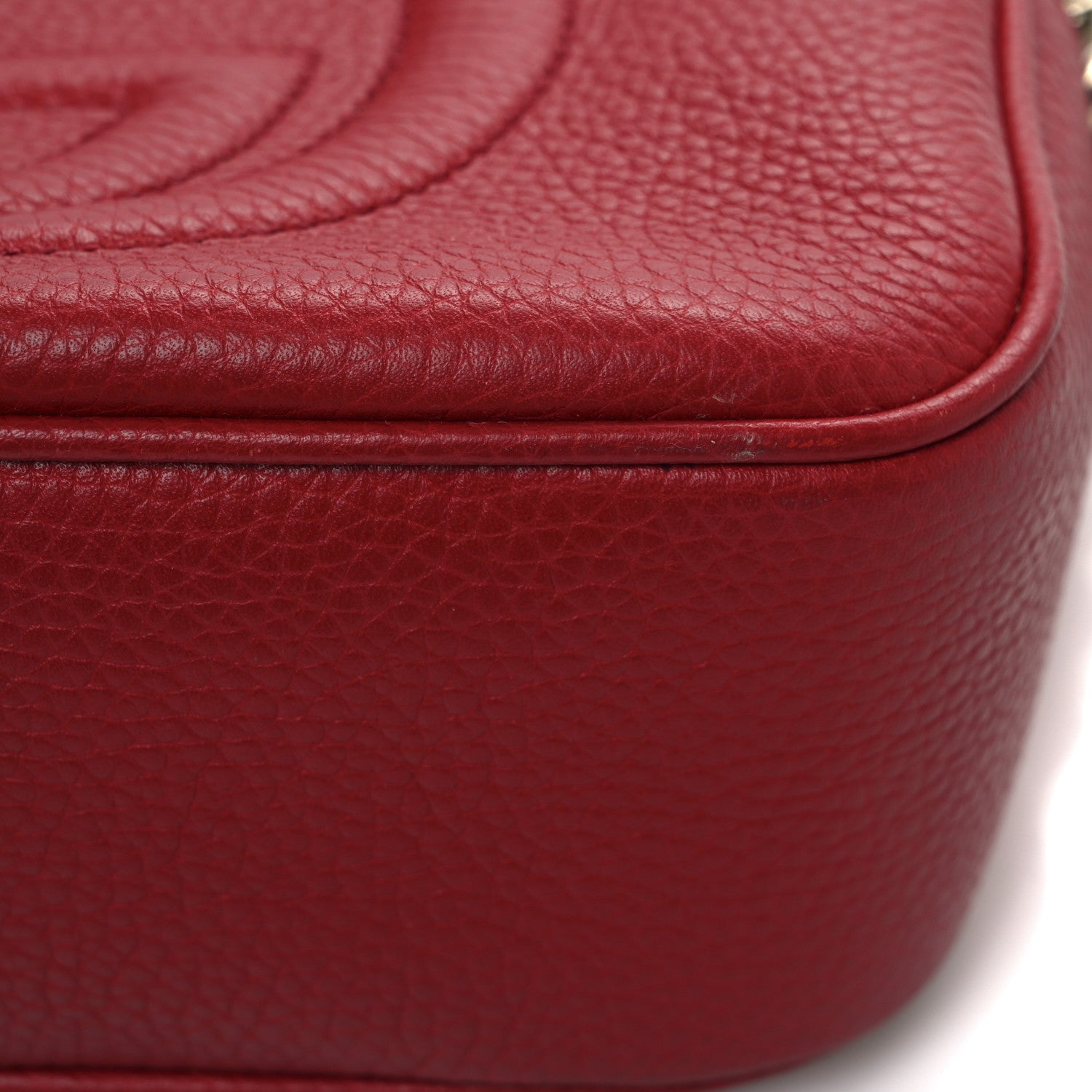 Gucci Pebbled Calfskin Small Soho Disco Bag Tabasco Red 11 of 11