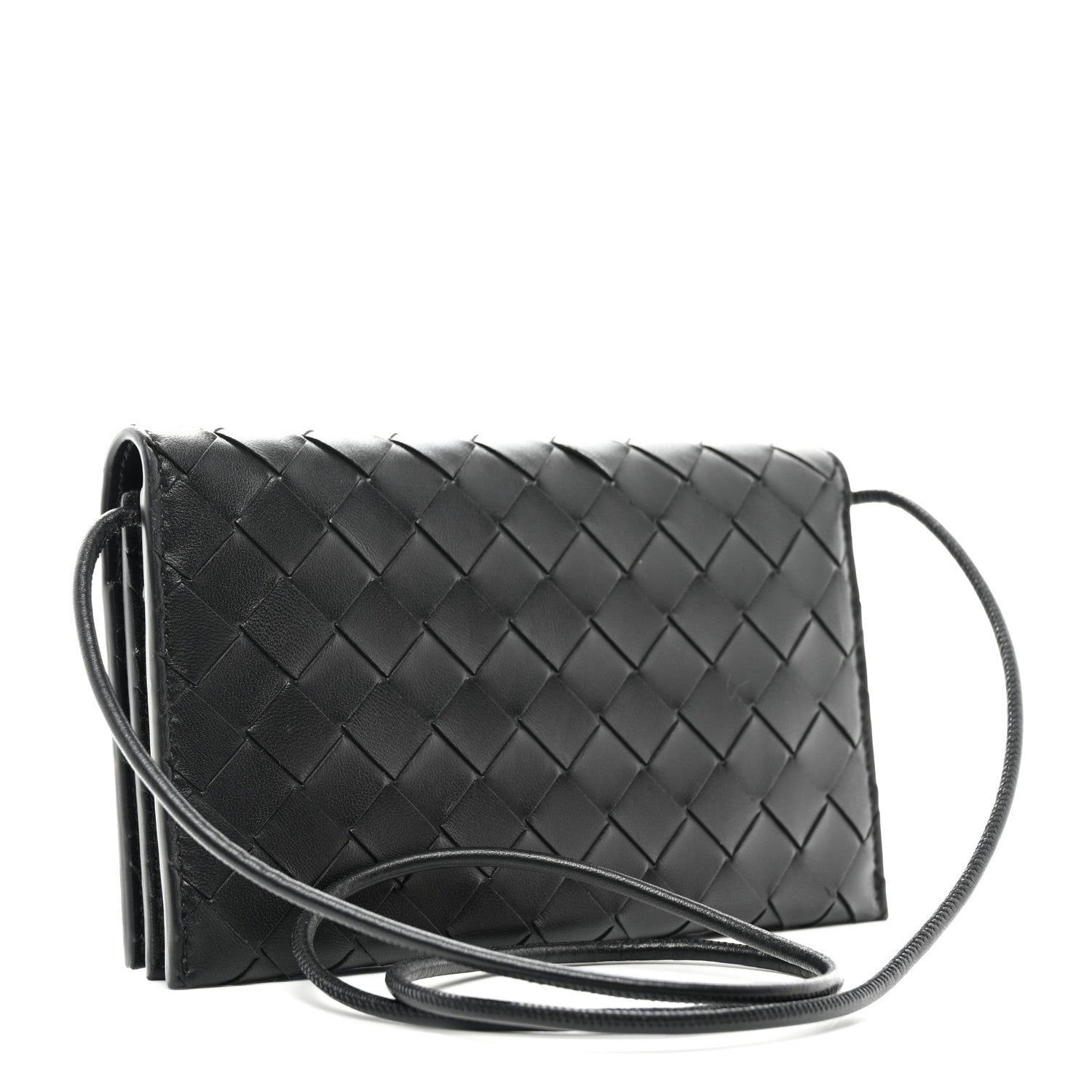 Bottega Veneta Nappa Intrecciato Wallet On Strap Black 3 of 10