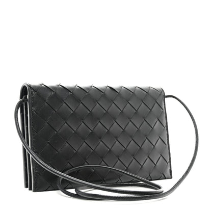 Bottega Veneta Nappa Intrecciato Wallet On Strap Black 3 of 10