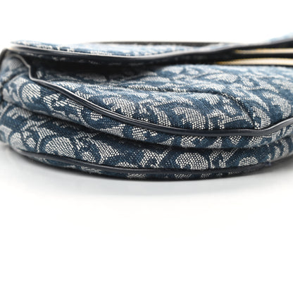 Christian Dior Monogram Saddle Bag Blue 9 of 13