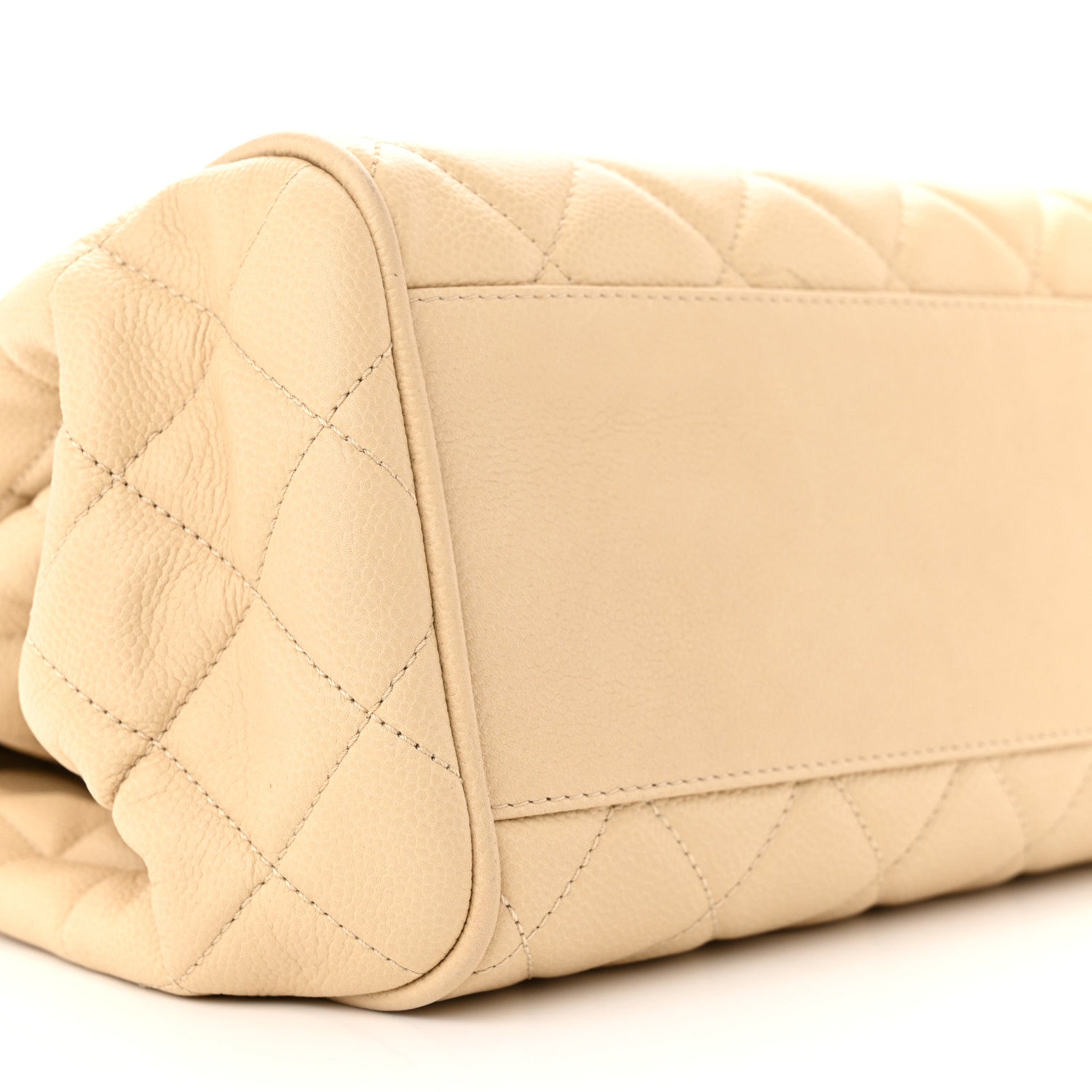 Chanel Caviar Quilted Timeless Accordion Flap Light Beige 9 of 11
