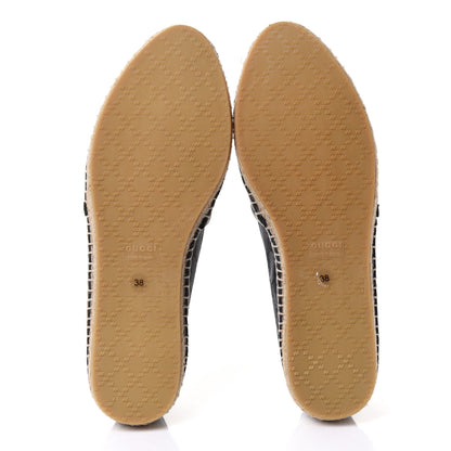 Gucci Monogram Espadrilles 38 Black 6 of 12