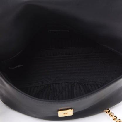 Fendi Vitello Flamingo Enamel Fendista Pouchette Crossbody Black 5 of 9