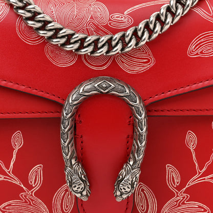 Gucci Calfskin Chinese New Year Mini Dionysus Shoulder Bag Hibiscus Red 8 of 11