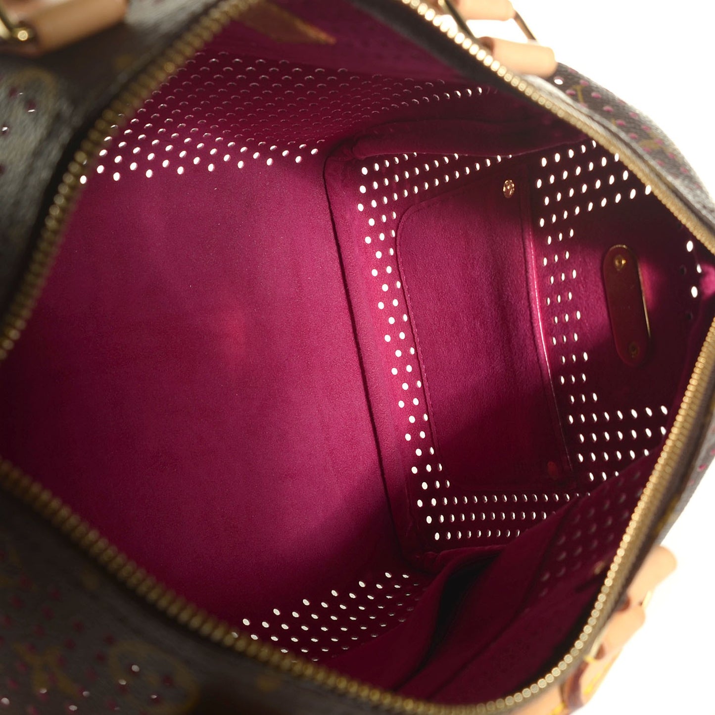 Monogram Perforated Speedy 30 Fuchsia