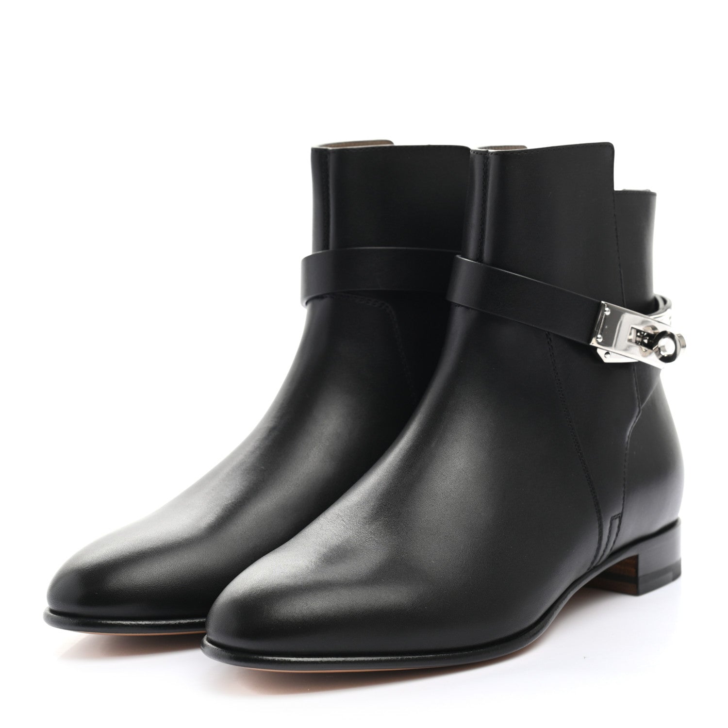 Hermes Calfskin Neo Low Boots 35.5 Black 3 of 8
