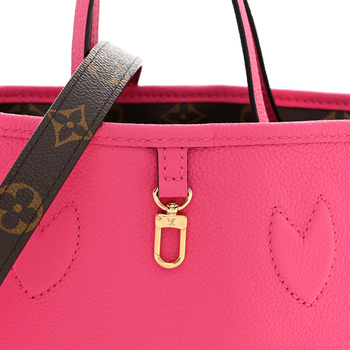 Monogram Neverfull Inside Out Bandouliere BB Rose Pondichery