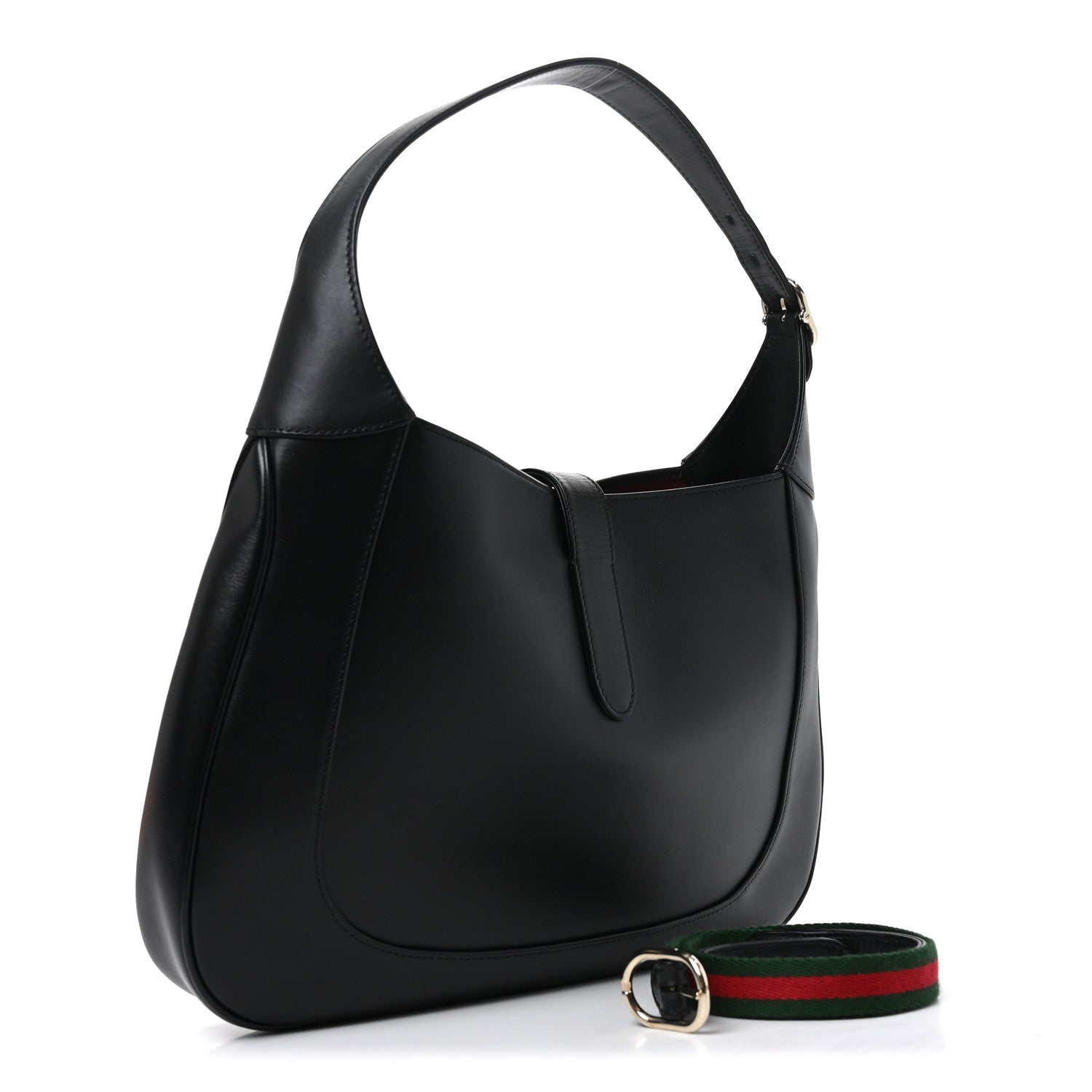 Gucci Boarded Dyana Lux Calfskin Medium Jackie 1961 Hobo Black 3 of 10