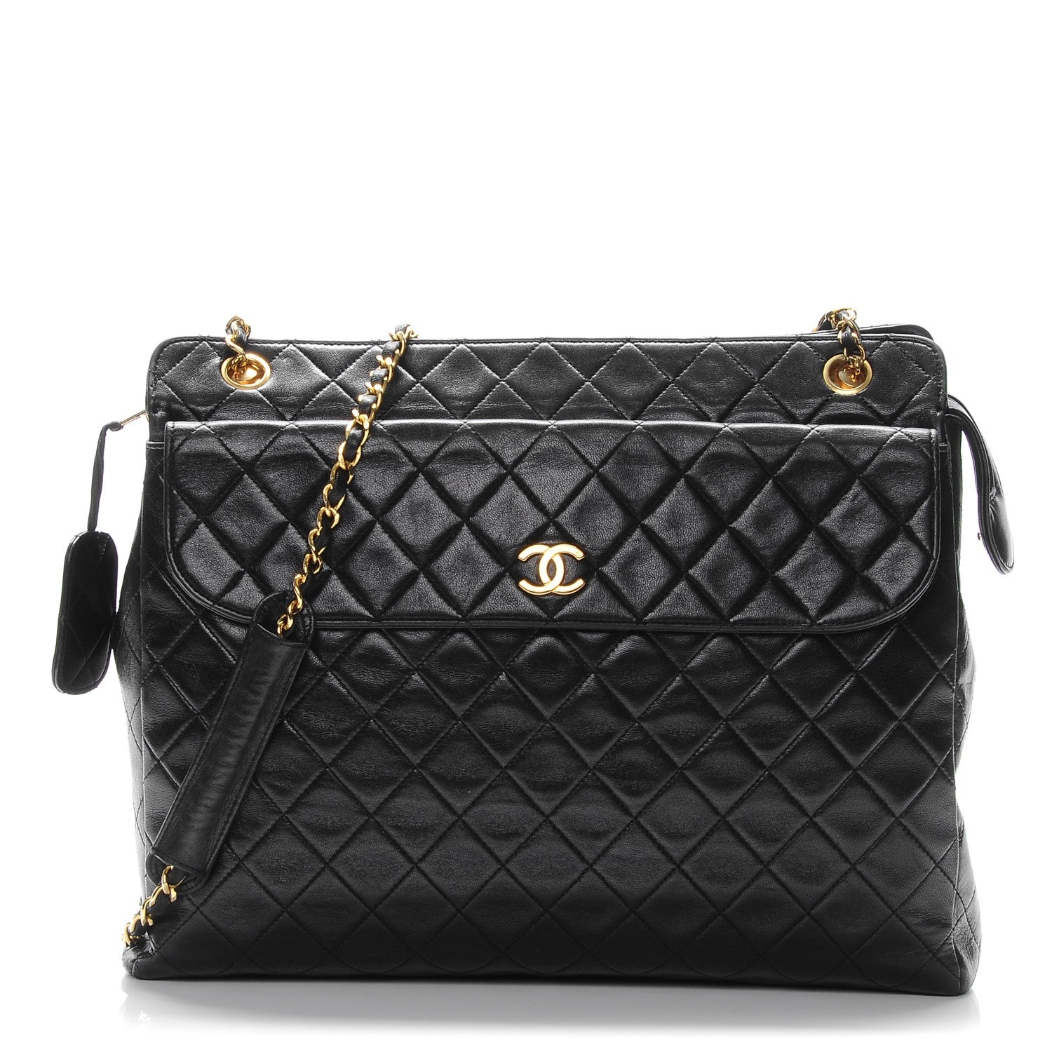 Chanel Lambskin Quilted Shoulder Bag Black 1 of 9