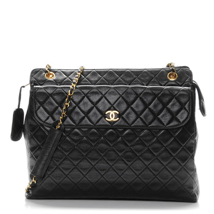 Chanel Lambskin Quilted Shoulder Bag Black 1 of 9