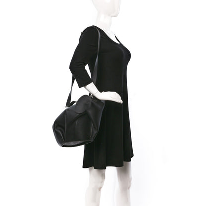 Loewe Calfskin Large Elephant Crossbody Bag Black 2 of 9