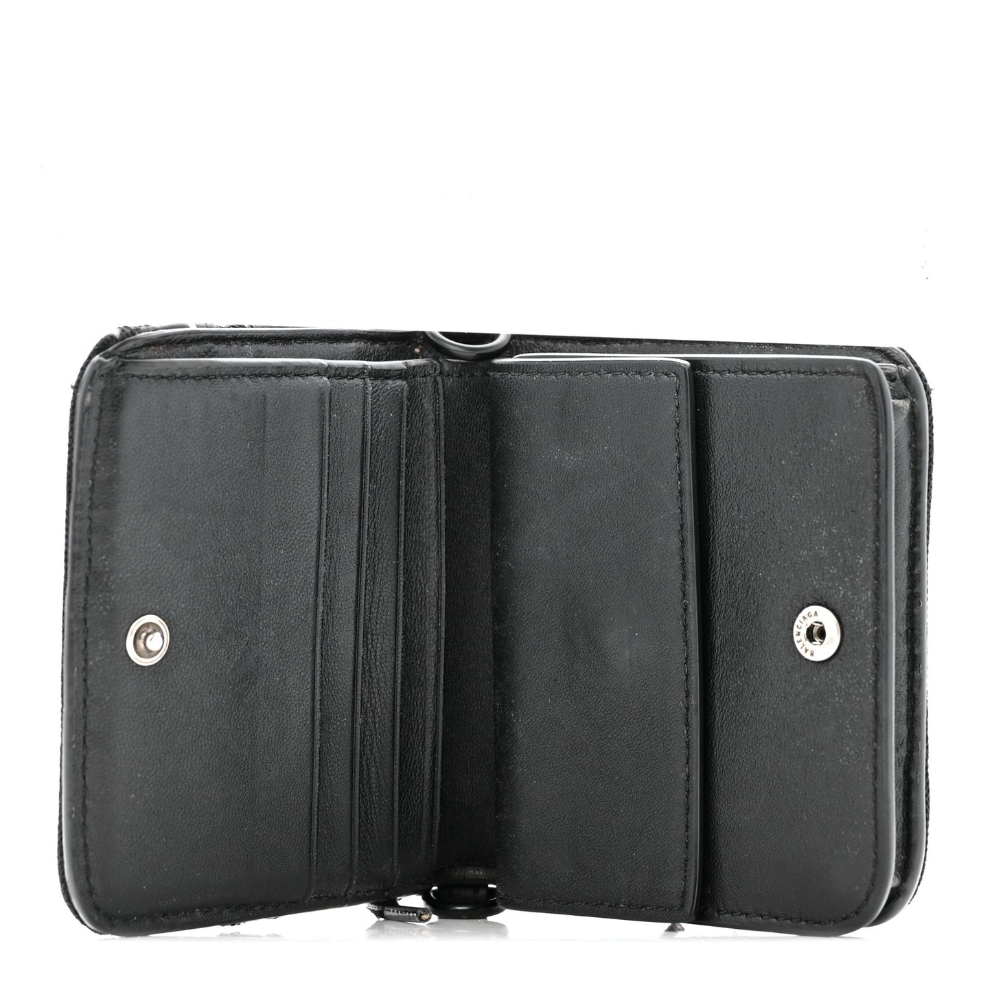 Faux Calfskin Fabric Sneakerhead Crossbody Wallet Black
