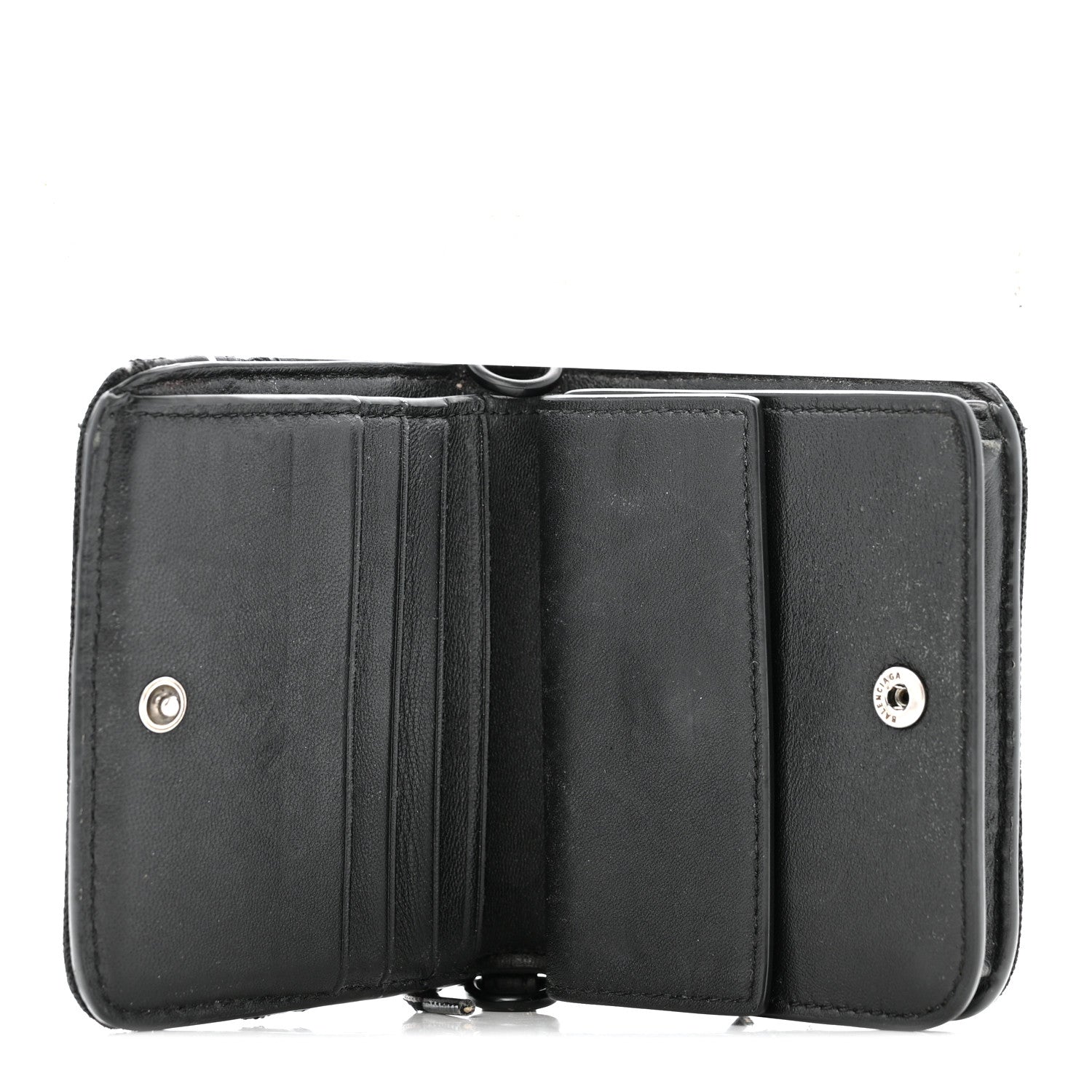 Balenciaga Faux Calfskin Fabric Sneakerhead Crossbody Wallet Black 5 of 13