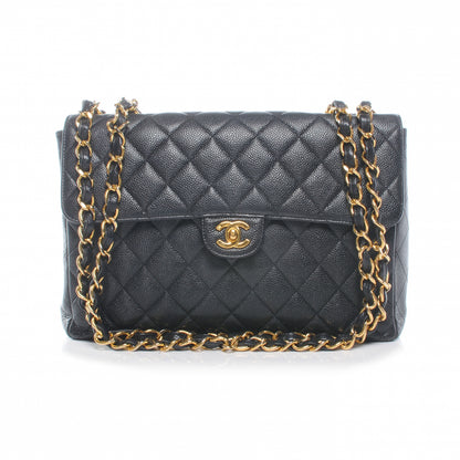 Chanel Caviar Jumbo Single Flap Black 1 of 9