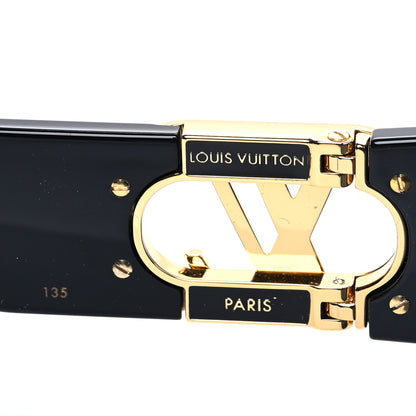 Louis Vuitton Acetate LV Link Square Sunglasses Z1480U Black 6 of 9