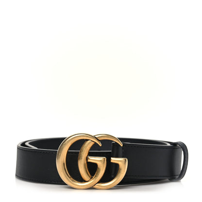 Gucci Calfskin Double G 30mm Belt 75 30 Black 1 of 6