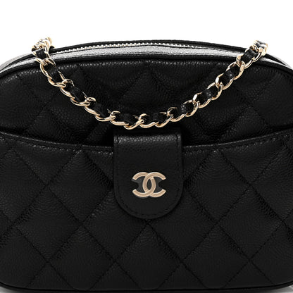 Chanel Caviar Quilted Chain Camera Bag Black 7 of 10