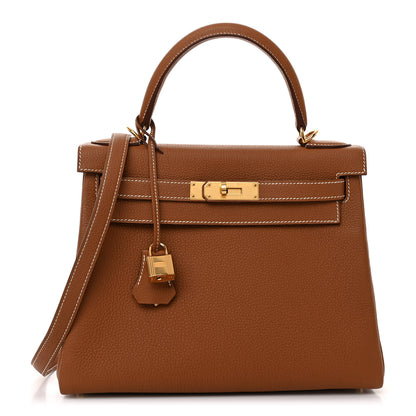 Hermes Togo Kelly Retourne 28 Gold 1 of 12
