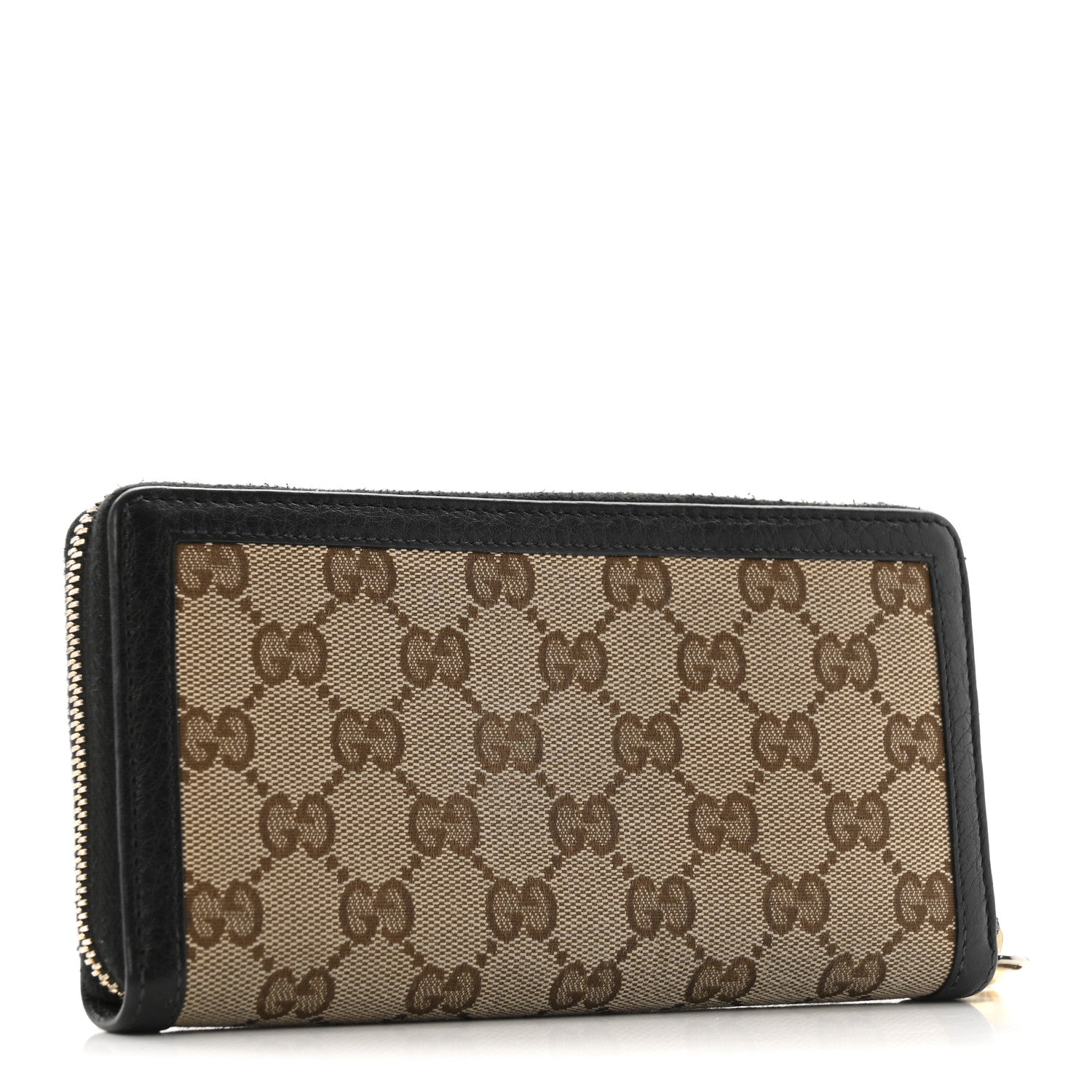 Gucci Monogram Calfskin Zip Around Wallet Black 3 of 13