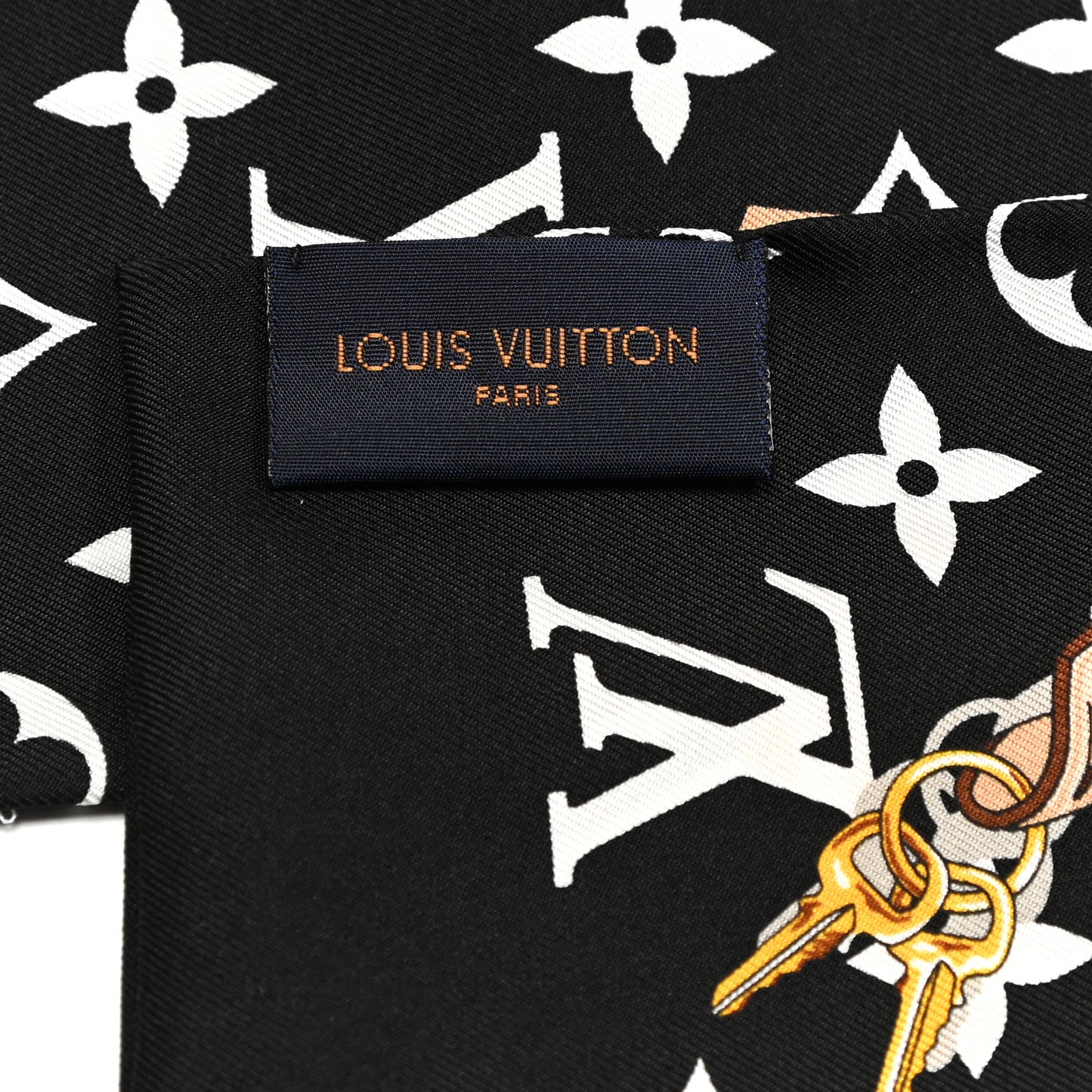 Silk Monogram Confidential Bandeau Black