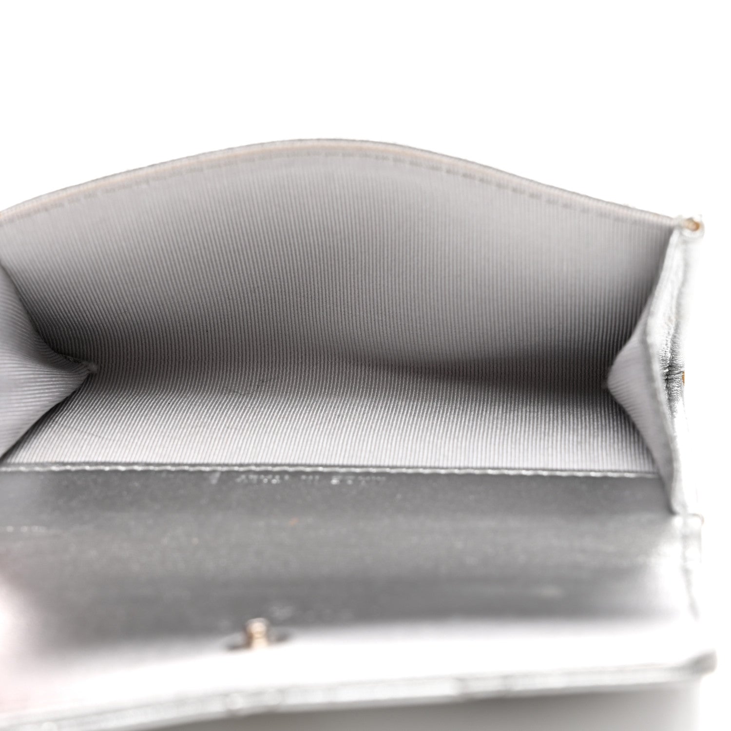 Chanel Metallic Lambskin Quilted Flap Card Holder Gold 5 of 11