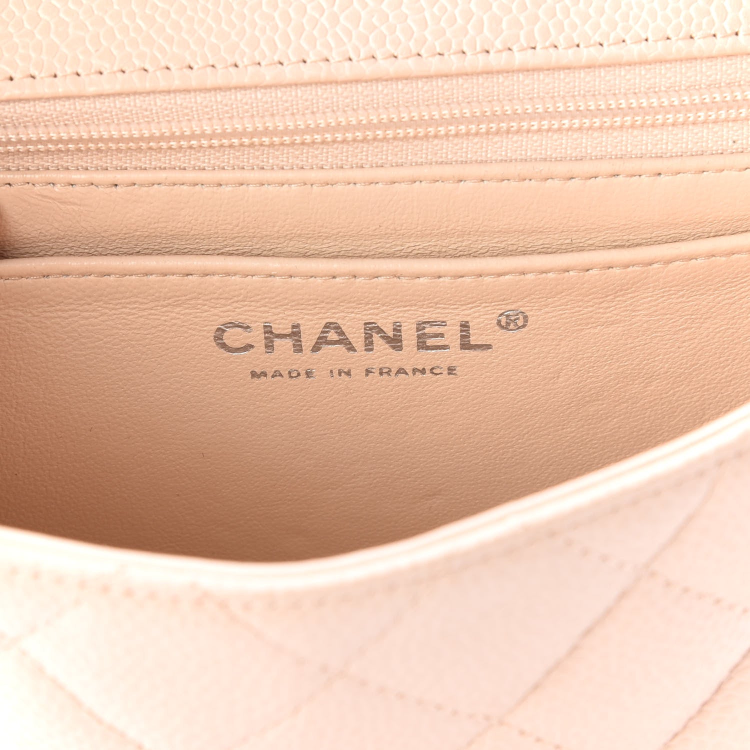 Chanel Caviar Quilted Mini Square Flap Light Beige 7 of 9
