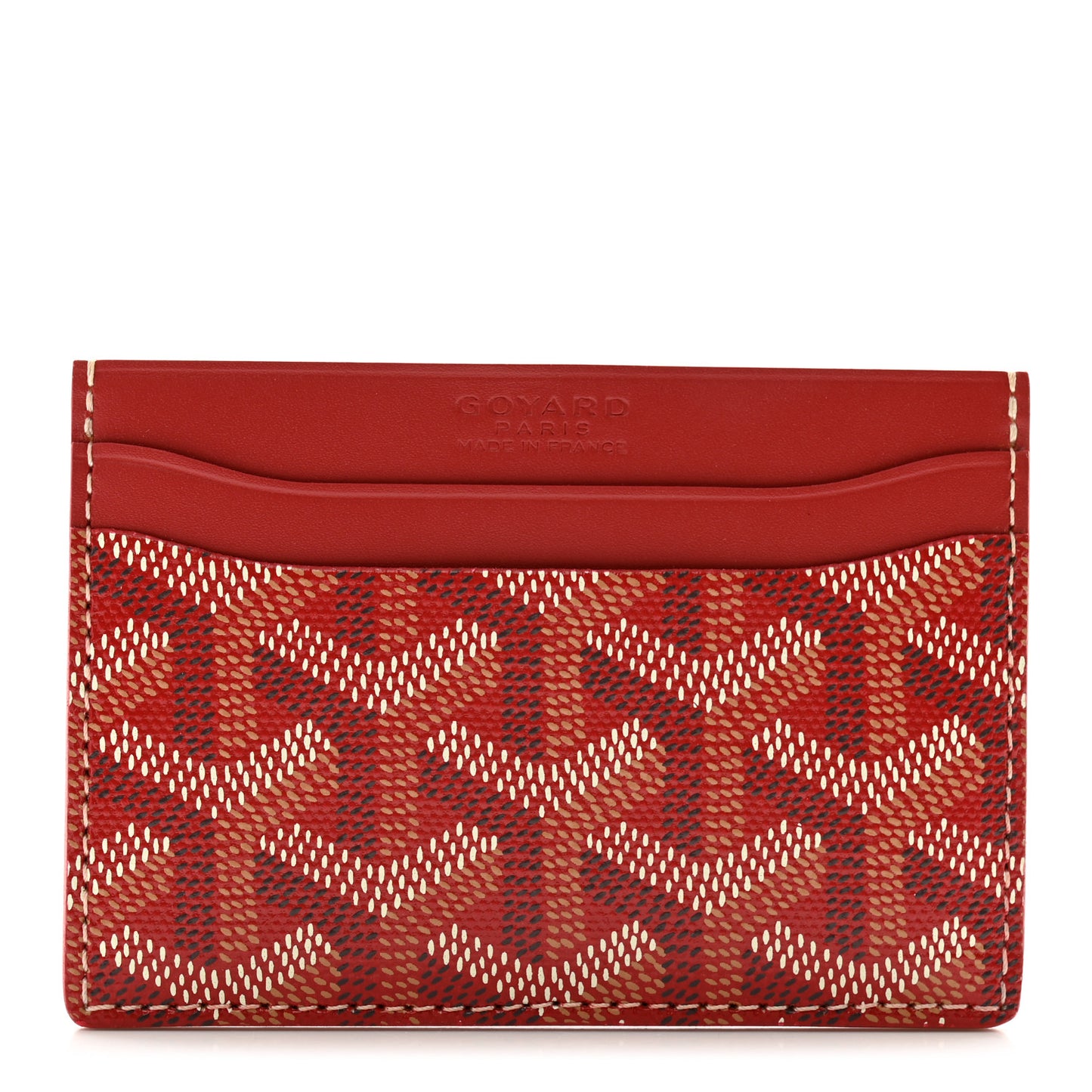 Goyardine Saint Sulpice Card Holder Red