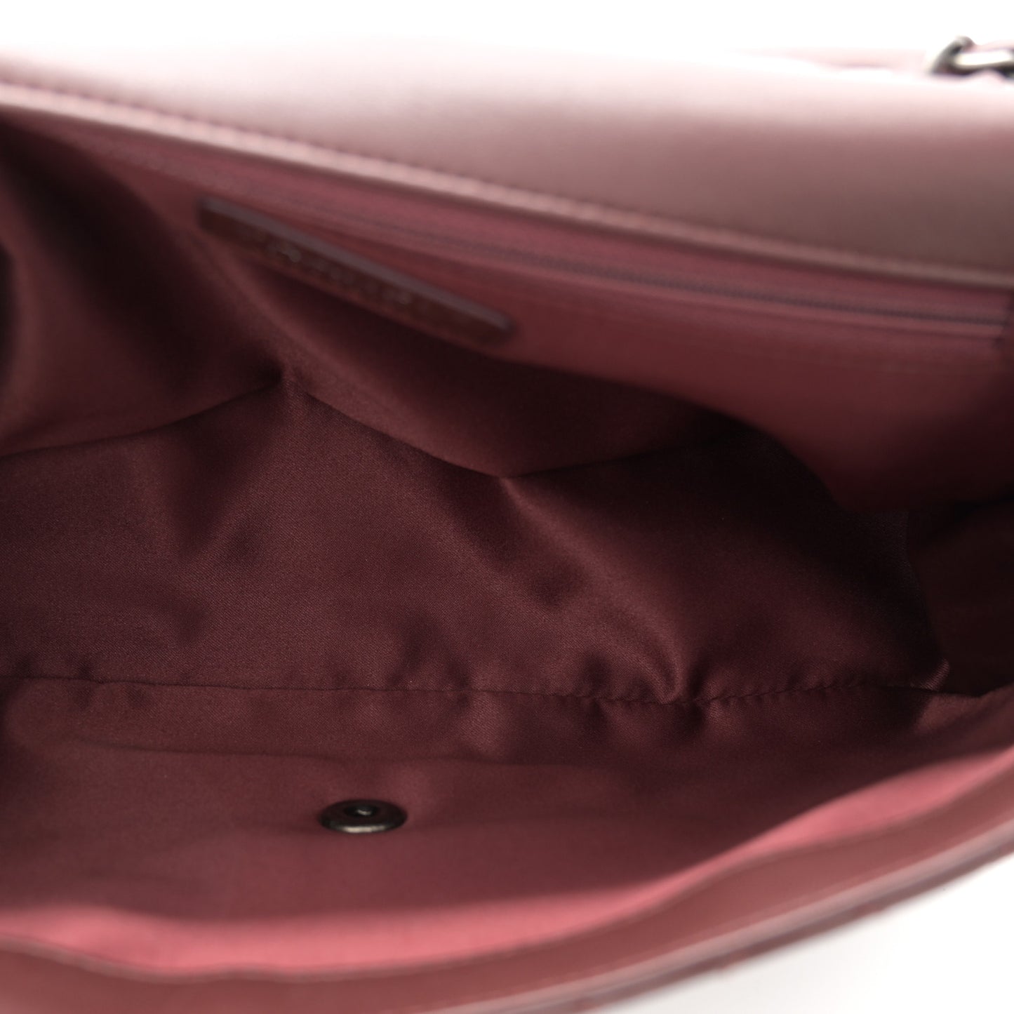 Lambskin Quilted Large Around Pockets Flap Burgundy