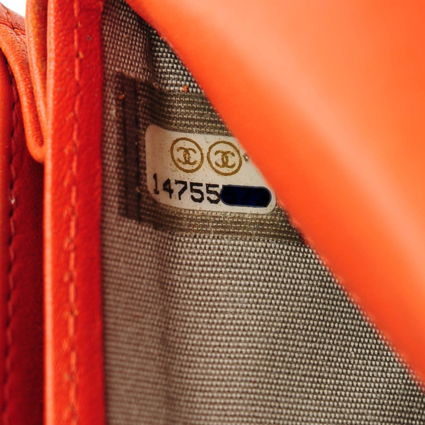 Patent Quilted Brilliant Large Flap Wallet Orange