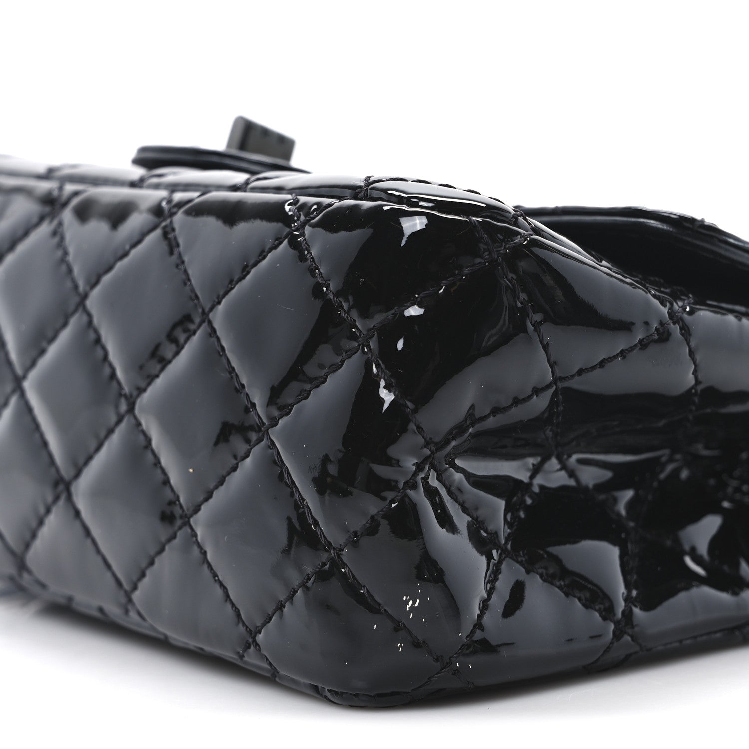 Chanel Patent Calfskin Quilted 2.55 Reissue Mini Flap So Black 10 of 10