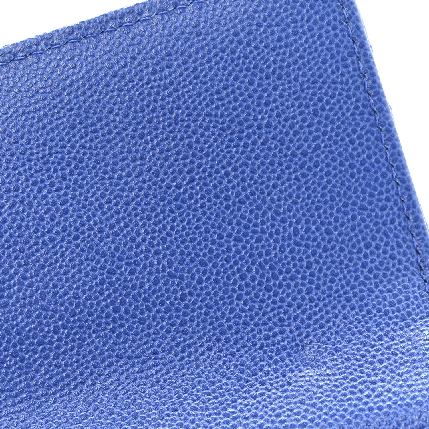 Chanel Caviar Quilted Studded CC Medium Flap Wallet Blue 10 of 13