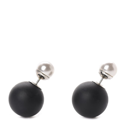 Christian Dior Mise En Dior Tribal Earrings Matte Black Pearl 1 of 5