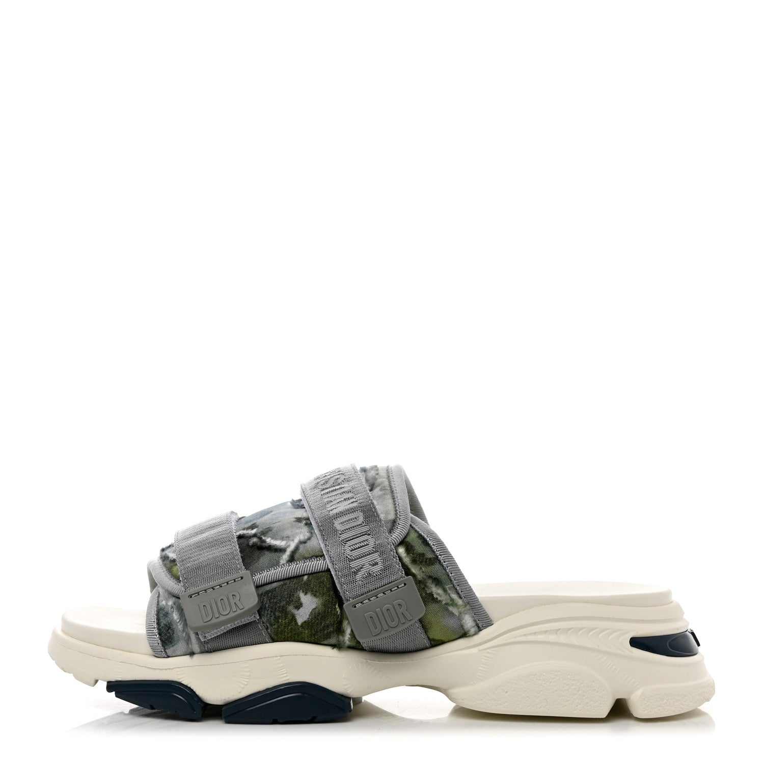 Christian Dior Technical Fabric D-Wander Slide Sandals 39 Denim Blue 1 of 9