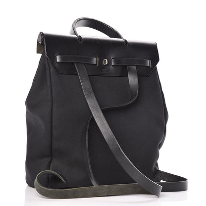 Hermes Toile Vache Calfskin Herbag 30 PM Backpack Black 4 of 20
