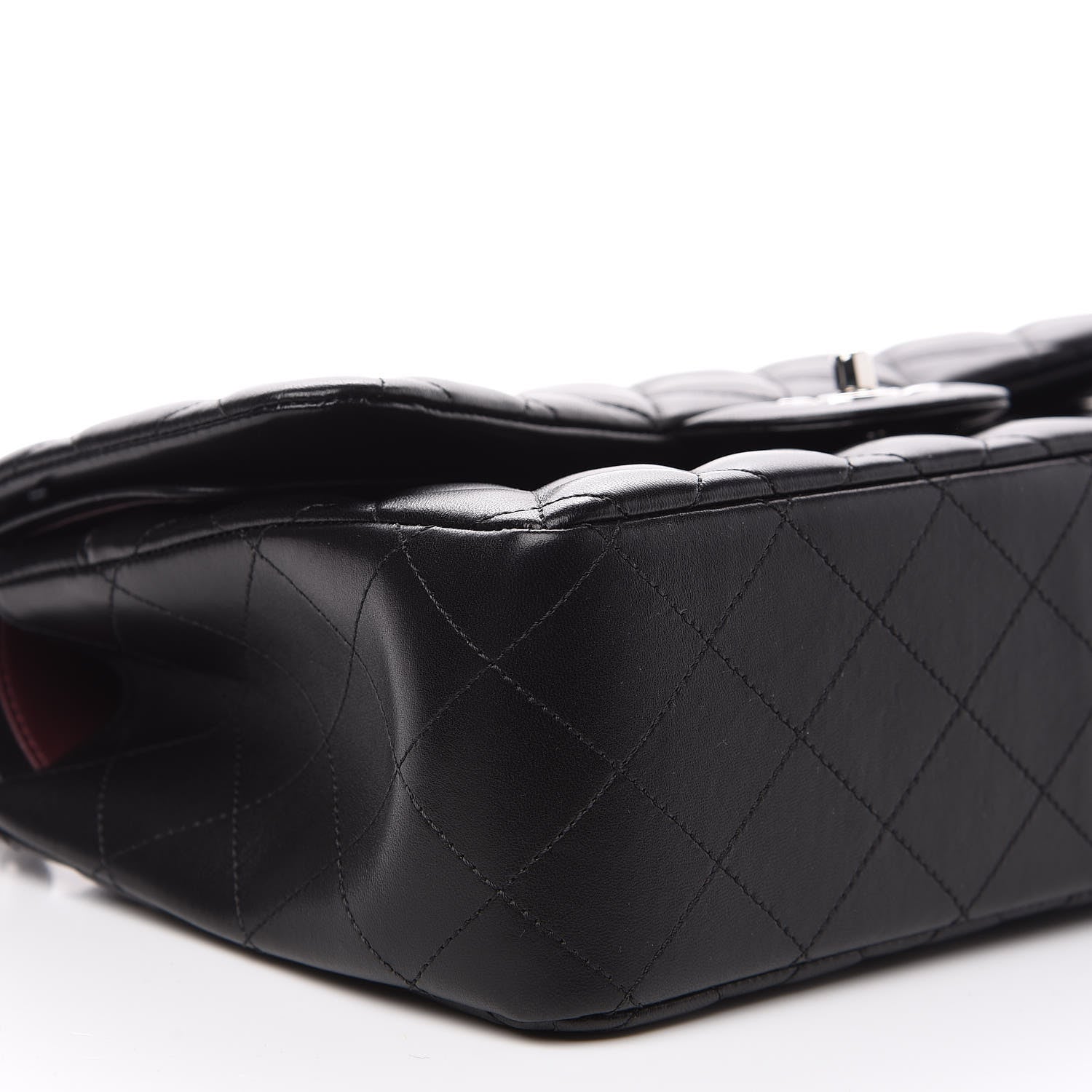 Chanel Lambskin Quilted Jumbo Double Flap Black 7 of 11