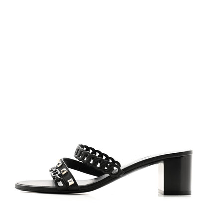 Hermes Nappa Ajaccio Sandals 39.5 Black 1 of 10