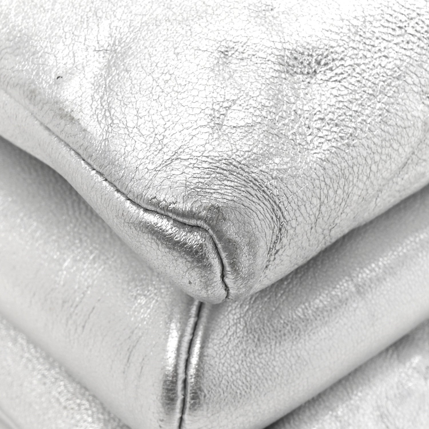 Louis Vuitton Metallic Lambskin Embossed Monogram Coussin PM Silver 11 of 12