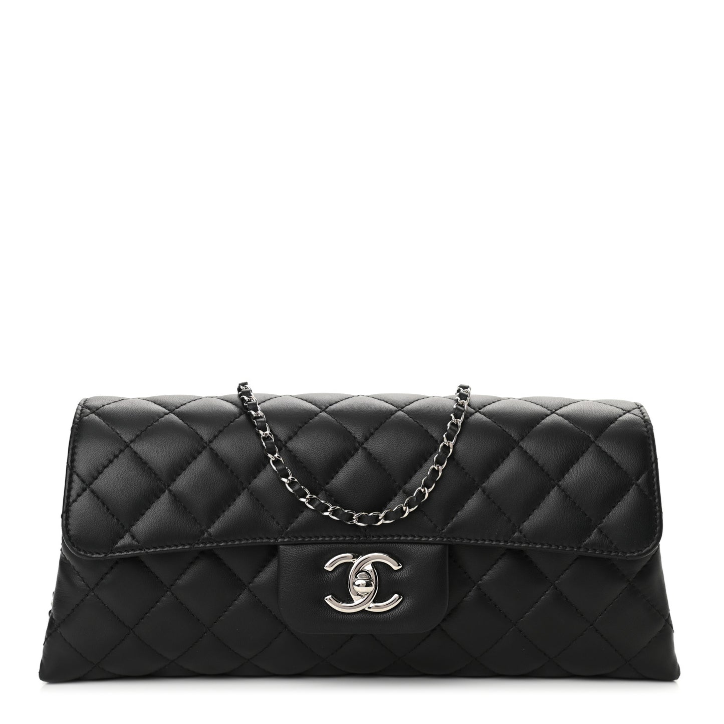 Lambskin Quilted By 4 Flap Crossbody Black