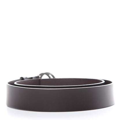 Gucci Selleria Calfskin Nickel Interlocking G 37mm Belt 100 40 Cocoa 3 of 9