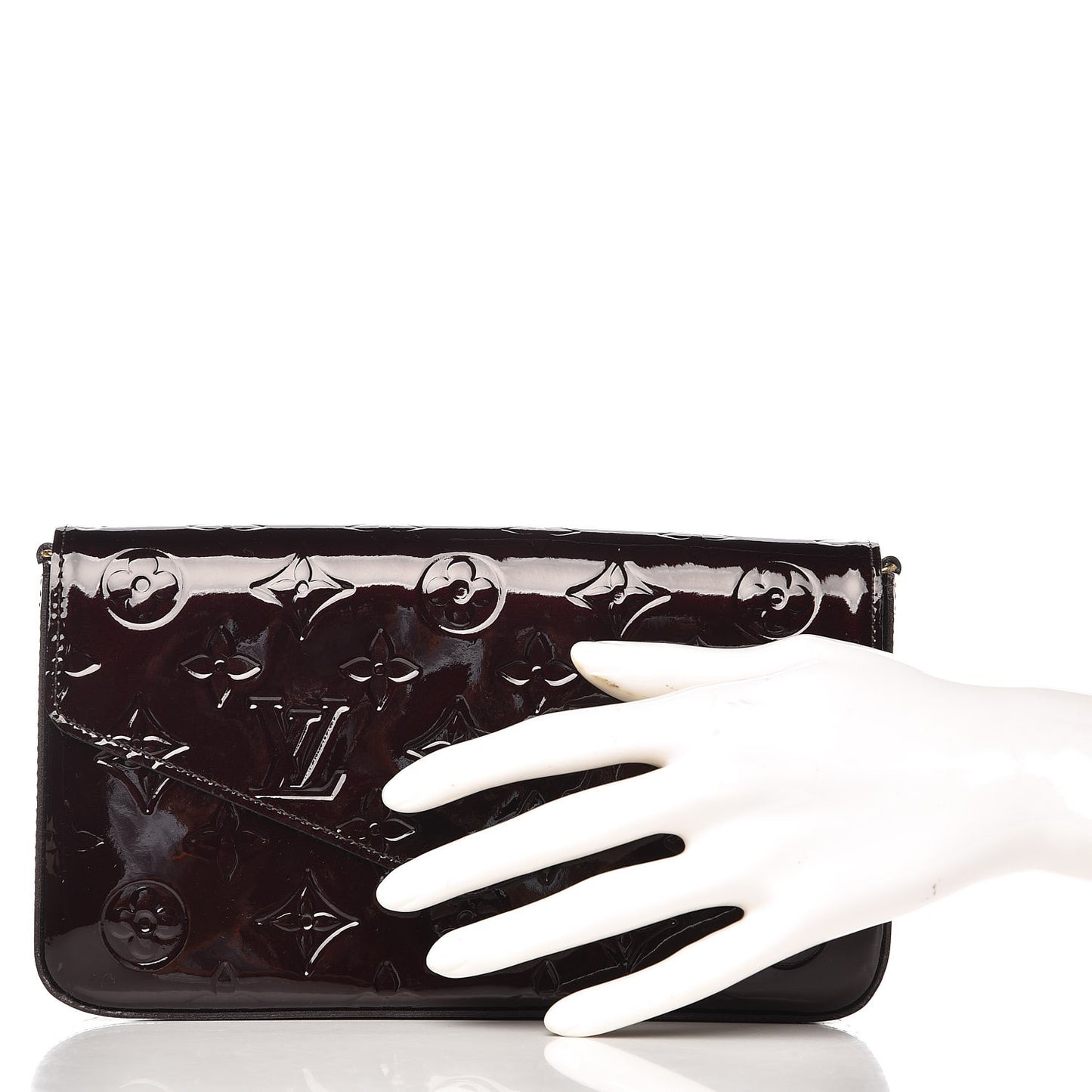Vernis Pochette Felicie Chain Wallet Amarante