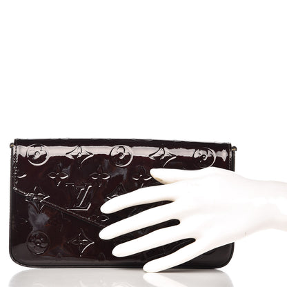 Louis Vuitton Vernis Pochette Felicie Chain Wallet Amarante 2 of 9