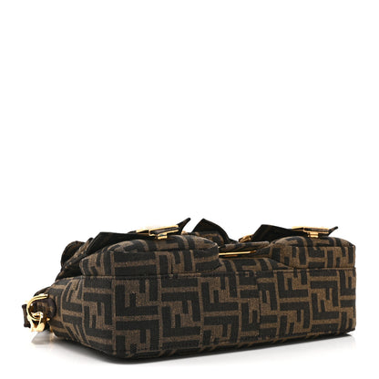 Fendi Fabric Jacquard FF 1974 Multipocket Baguette Tobacco Moro 4 of 11