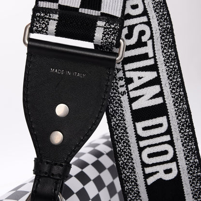 Christian Dior Smooth Calfskin Checkered Dio(r)evolution Flap Bag Black White 10 of 11