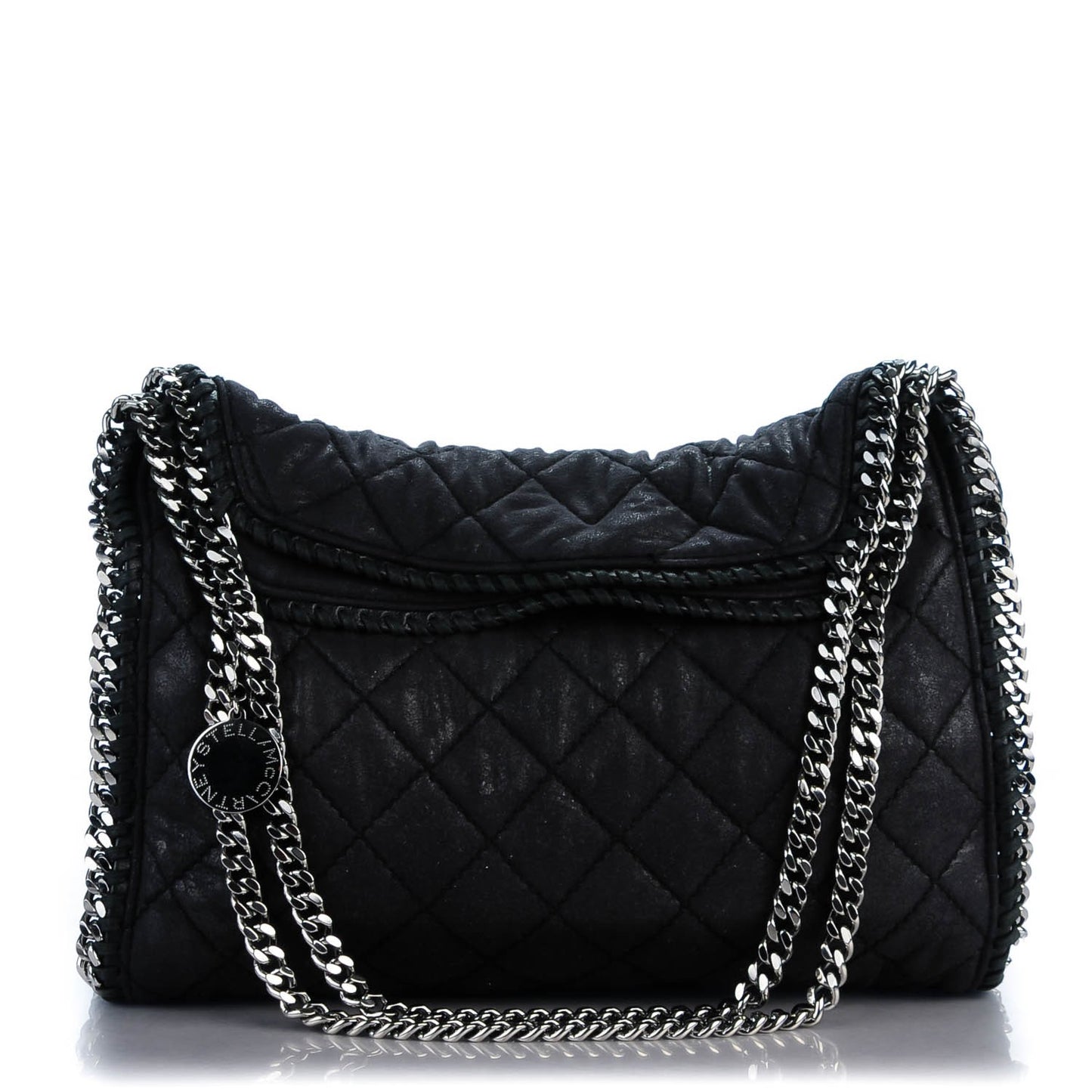 Shaggy Deer Quilted Small Falabella Black